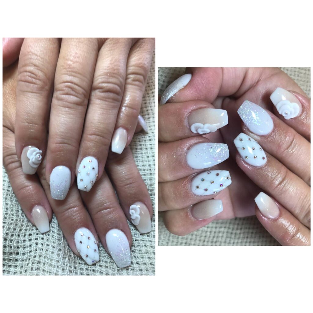 Elegant Diamond Manicure Gold Nails Boutique, Collingwood