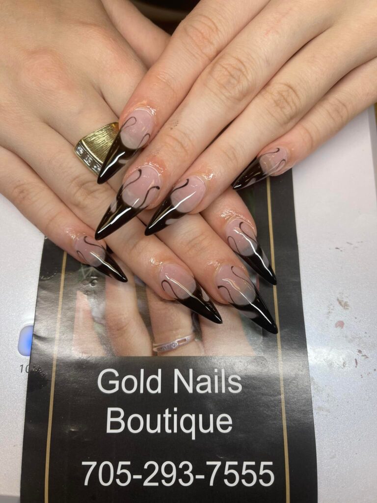 Elegant Diamond Manicure Gold Nails Boutique, Collingwood