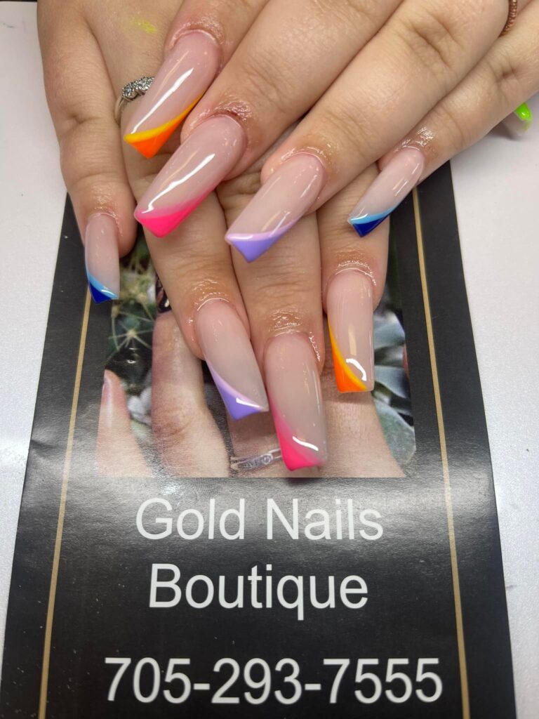 Elegant Diamond Manicure Gold Nails Boutique, Collingwood