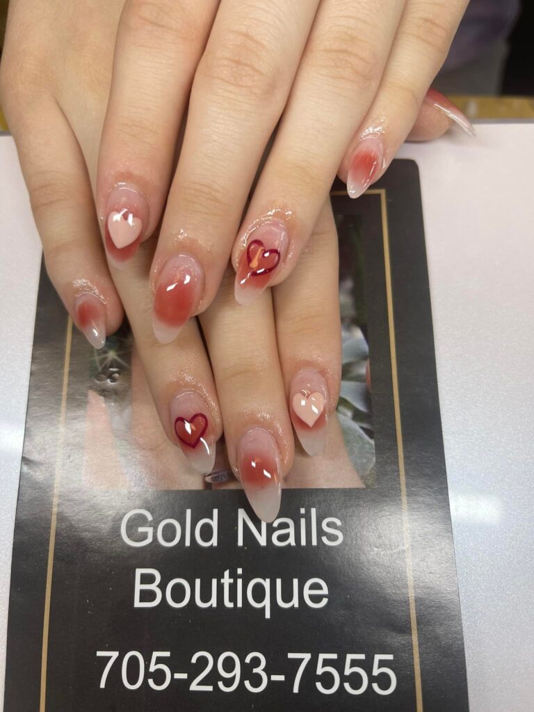 Elegant Diamond Manicure Gold Nails Boutique, Collingwood