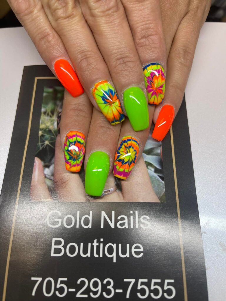 Elegant Diamond Manicure Gold Nails Boutique, Collingwood