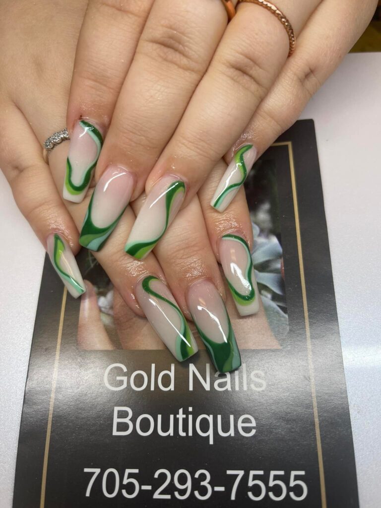 Elegant Diamond Manicure Gold Nails Boutique, Collingwood